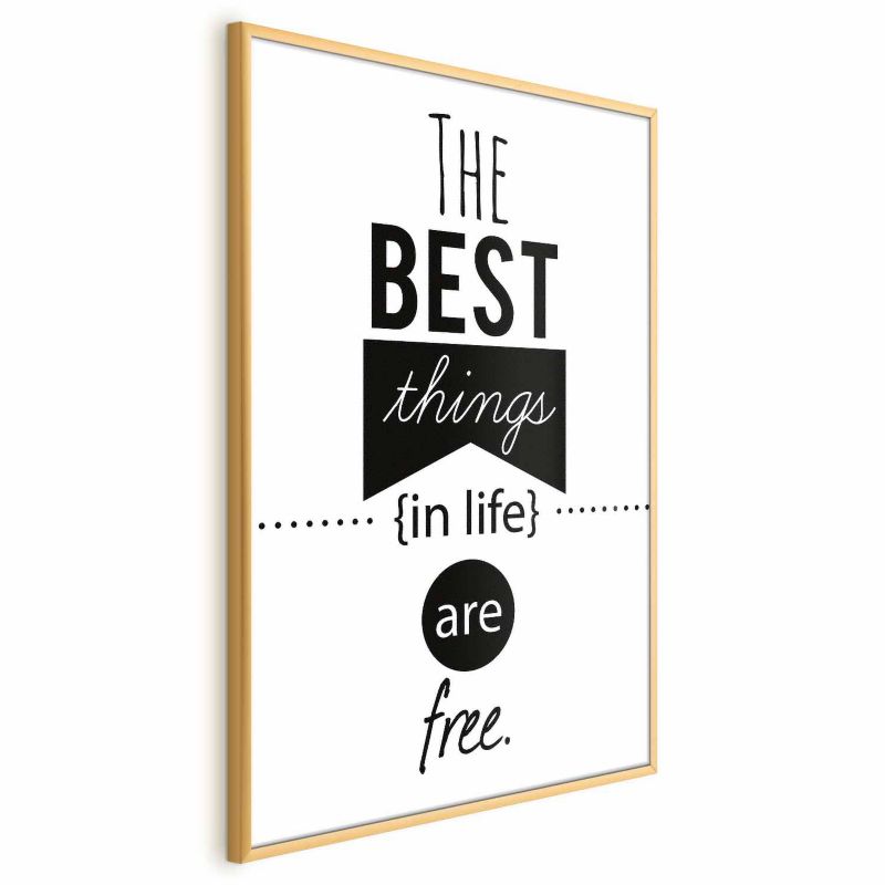 Artgeist plakat Best things in life 60x90 cm med guldramme, 1 stk