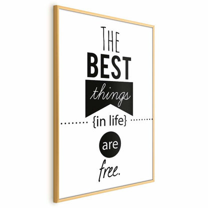 Artgeist plakat Best things in life 60x90 cm med guldramme, 1 stk