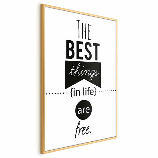 Artgeist plakat Best things in life 60x90 cm med guldramme, 1 stk