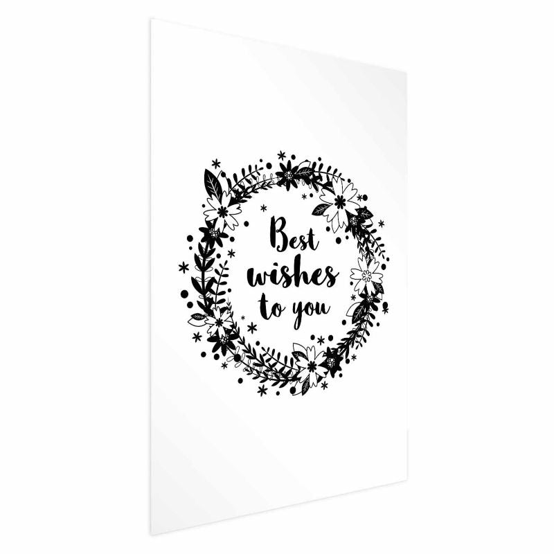 Artgeist Best wishes plakat 29,7 x 42 cm uden ramme, 1 stk