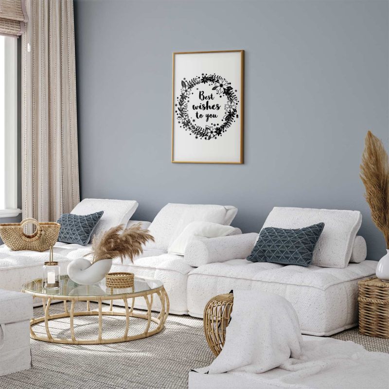 Artgeist Best wishes plakat 29,7 x 42 cm med guldramme, 1 stk