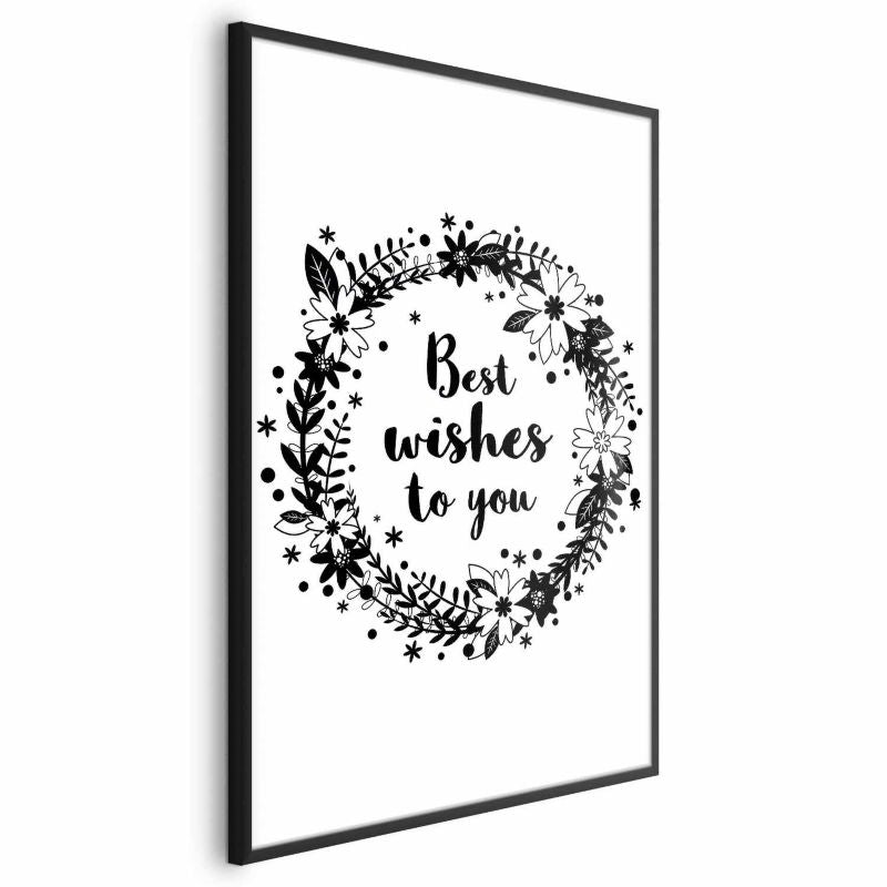 Artgeist Best wishes plakat 40x60 cm med sort ramme, 1 stk