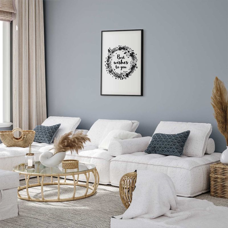 Artgeist Best wishes plakat 60x90 cm med sort ramme, 1 stk