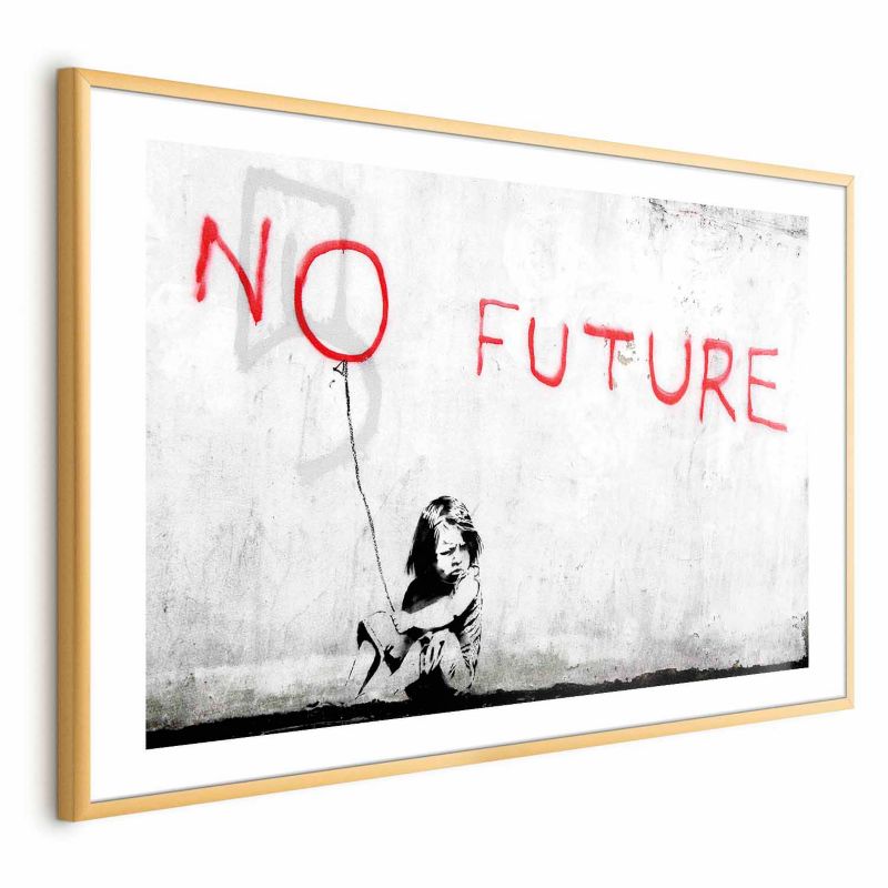 Artgeist plakat uden fremtid 60 x 40 cm med guldramme, 1 stk