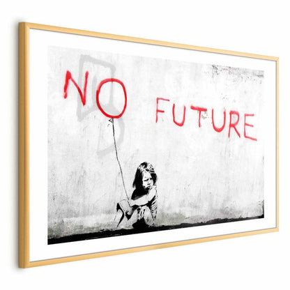 Artgeist plakat uden fremtid 60 x 40 cm med guldramme, 1 stk