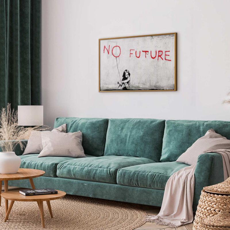 Artgeist plakat uden fremtid 90 x 60 cm med guldramme, 1 stk