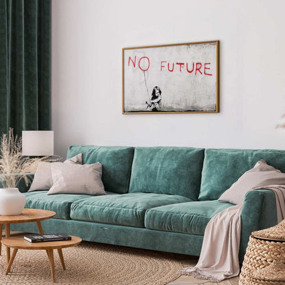 Artgeist plakat uden fremtid 90 x 60 cm med guldramme, 1 stk