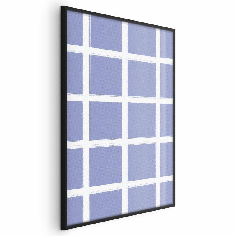 Artgeist plakat hvide linjer 29,7 x 42 cm med sort ramme, 1 stk