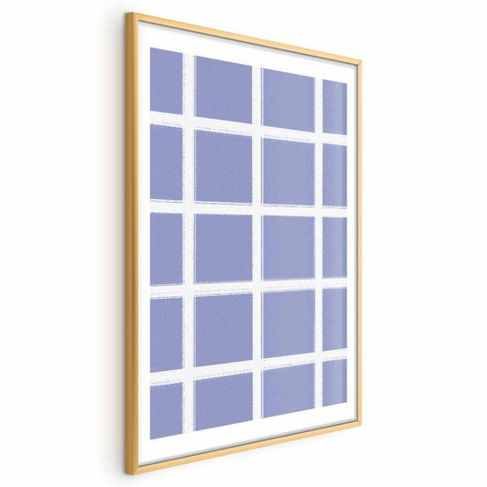 Artgeist plakat hvide linjer 29,7 x 42 cm med guldramme 1 stk