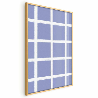 Artgeist plakat hvide linjer 40x60 cm med guldramme, 1 stk