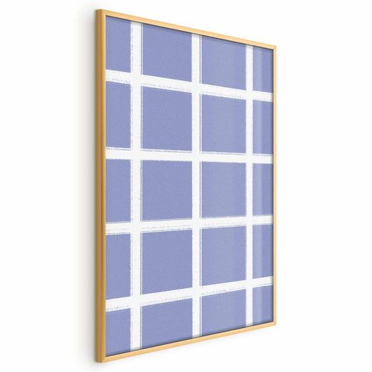 Artgeist plakat hvide linjer 40x60 cm med guldramme, 1 stk