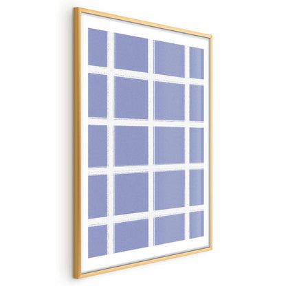 Artgeist plakat hvide linjer 40x60 cm med guldramme, 1 stk