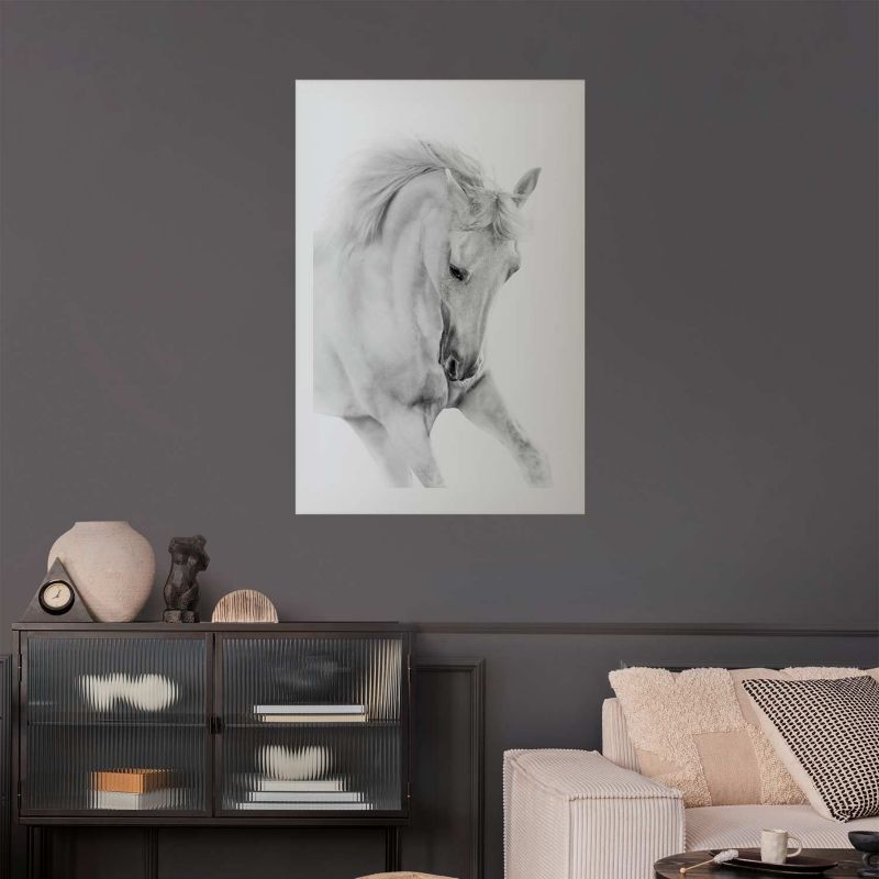 Artgeist plakat Hvid hest 60 x 90 cm uden ramme 1 stk