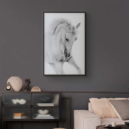 Artgeist plakat Hvid hest 60x90 cm med sort ramme, 1 stk