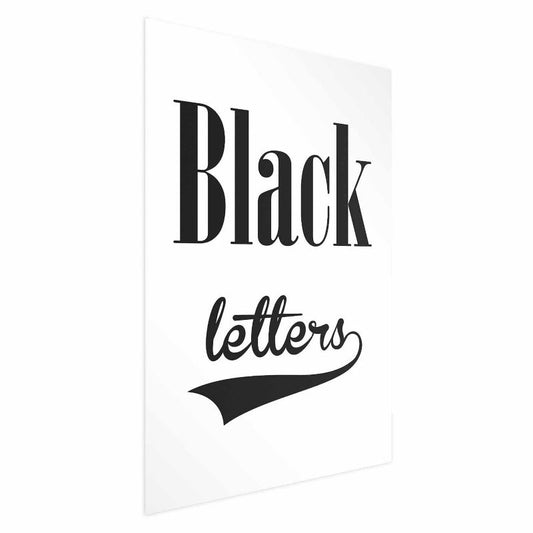 Artgeist plakat Black letters 21 x 30 cm uden ramme, 1 stk