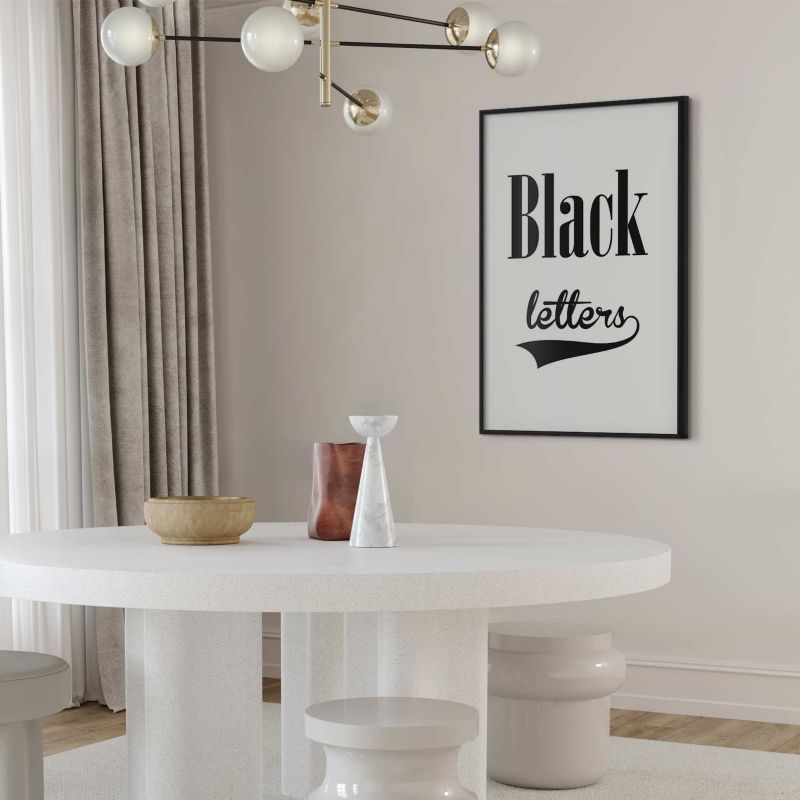 Artgeist plakat Black letters 21 x 30 cm med sort ramme, 1 stk