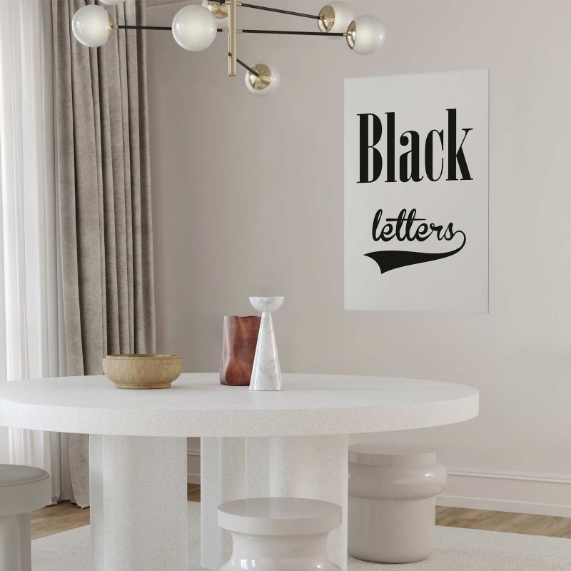Artgeist plakat Black letters 40 x 60 cm uden ramme, 1 stk