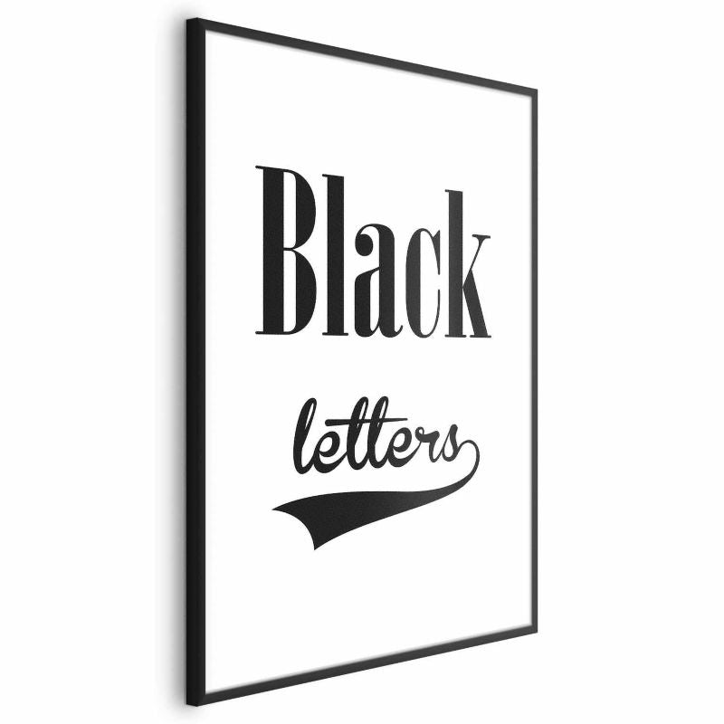Artgeist plakat Black letters 40x60 cm med sort ramme, 1 stk