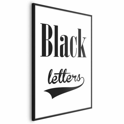 Artgeist plakat Black letters 40 x 60 cm med sort ramme, 1 stk