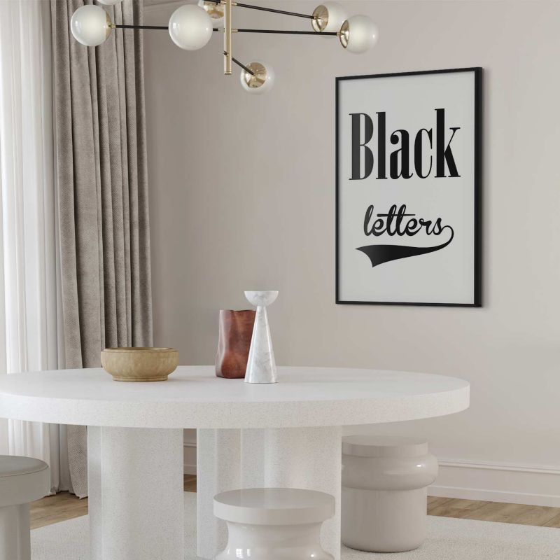 Artgeist plakat Black letters 40 x 60 cm med sort ramme, 1 stk