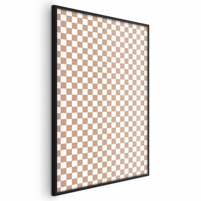Artgeist plakat brun geometri 60 x 90 cm med sort ramme, 1 stk