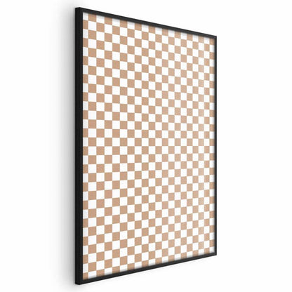 Artgeist plakat brun geometri 60 x 90 cm med sort ramme, 1 stk
