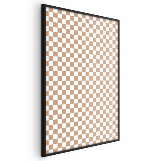Artgeist plakat brun geometri 60 x 90 cm med sort ramme, 1 stk