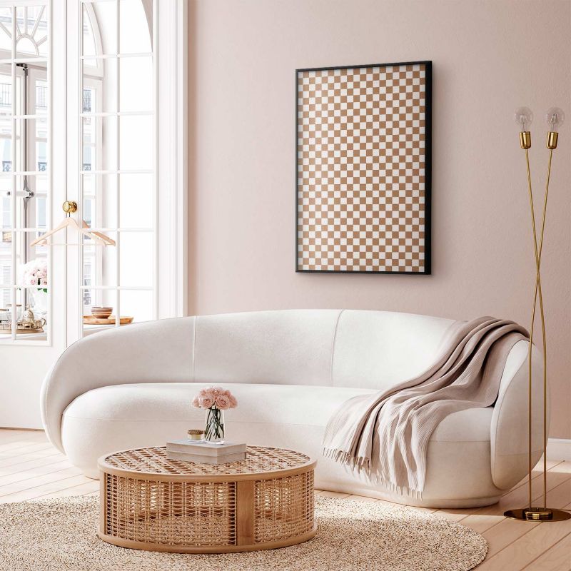 Artgeist plakat brun geometri 60 x 90 cm med sort ramme, 1 stk