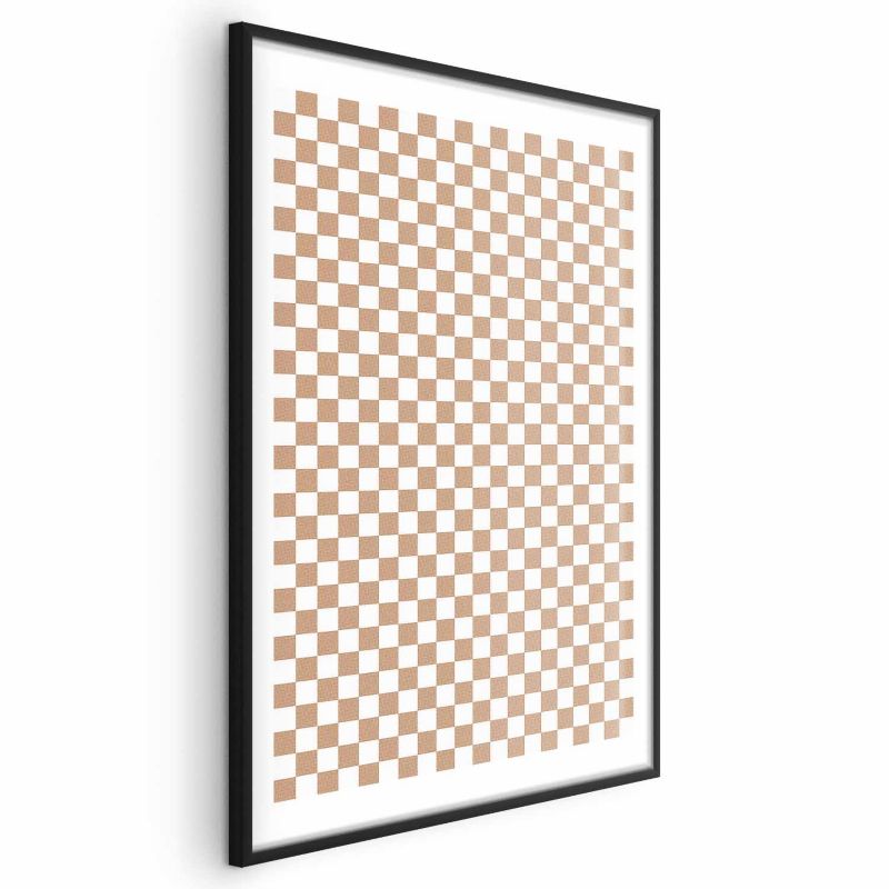 Artgeist plakat brun geometri 60x90 cm med sort ramme 1 stk
