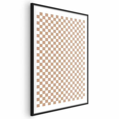 Artgeist plakat brun geometri 60x90 cm med sort ramme 1 stk