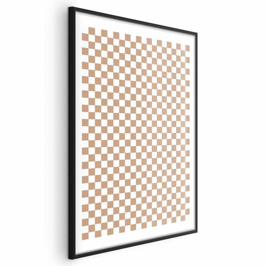 Artgeist plakat brun geometri 60x90 cm med sort ramme 1 stk