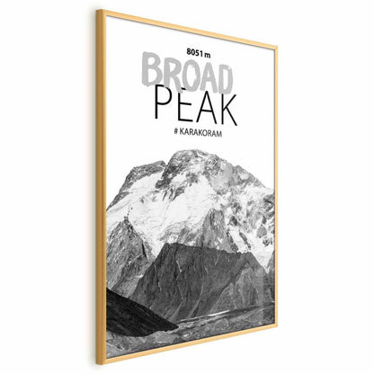 Artgeist Broad Peak plakat 29,7 x 42 cm med guldramme, 1 stk