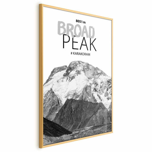 Artgeist Broad Peak plakat 29,7 x 42 cm med guldramme, 1 stk