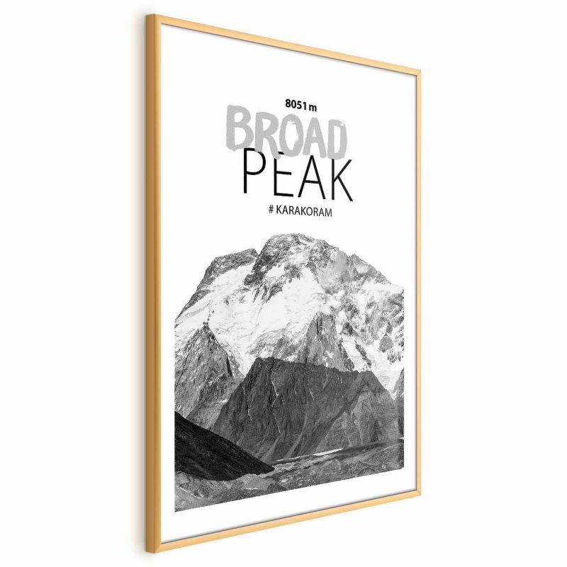 Plakat Artgeist Broad Peak 29,7 x 42 cm med guldramme, 1 stk