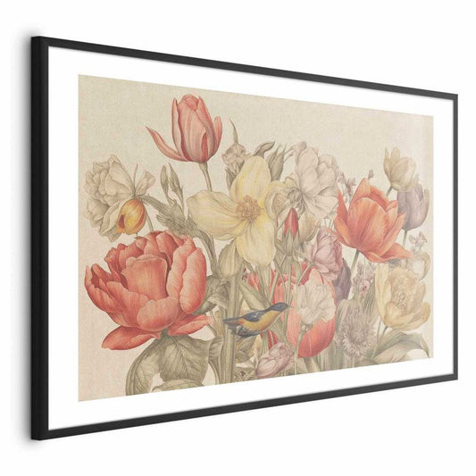 Artgeist plakat buket 90 x 60 cm med sort ramme, 1 stk