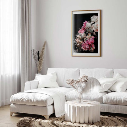 Artgeist plakat Buket i mørket 60x90 cm med gyldent ramme, 1 stk