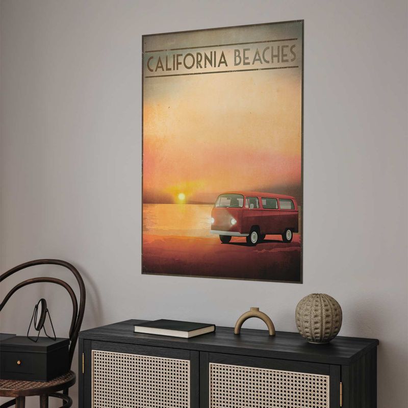 Plakat Artgeist California Beaches 21x30 cm uden ramme, 1 stk