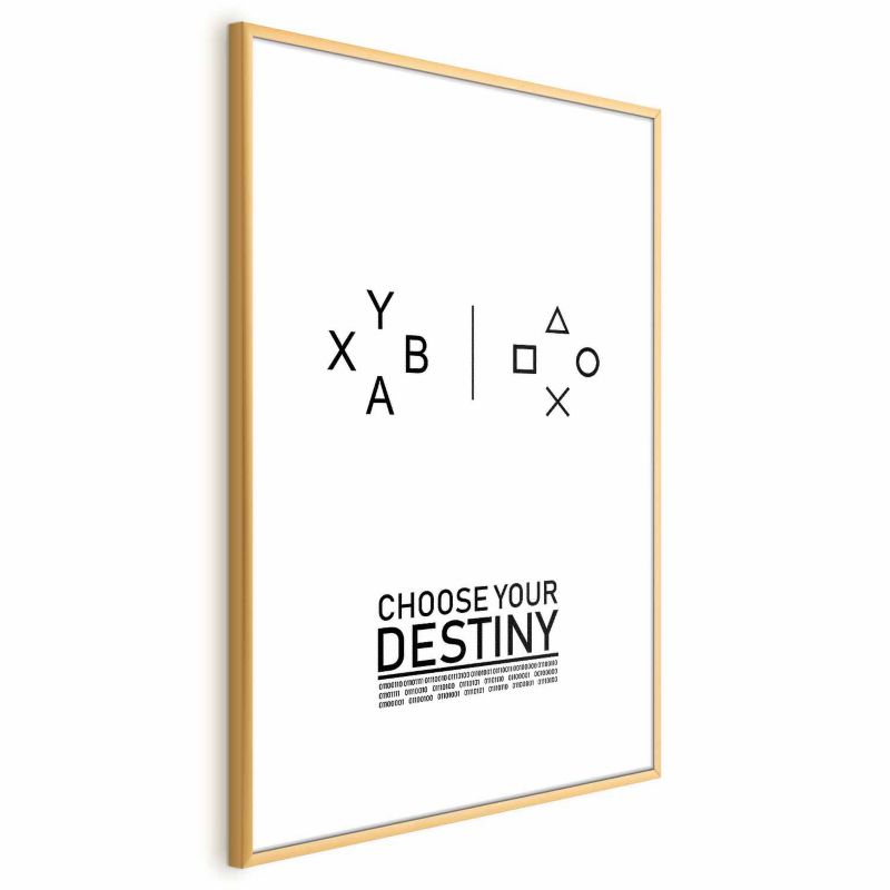 Plakat Artgeist Choose your destiny 29,7 x 42 cm med guldramme, 1 stk