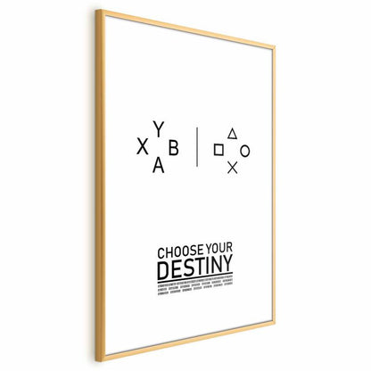 Plakat Artgeist Choose your destiny 29,7 x 42 cm med guldramme, 1 stk