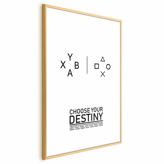 Artgeist plakat Choose your destiny 40x60 cm med guldramme, 1 stk