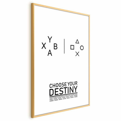 Artgeist plakat Choose your destiny 40 x 60 cm med guldramme, 1 stk
