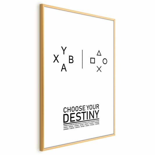 Artgeist plakat Choose your destiny 40 x 60 cm med guldramme, 1 stk