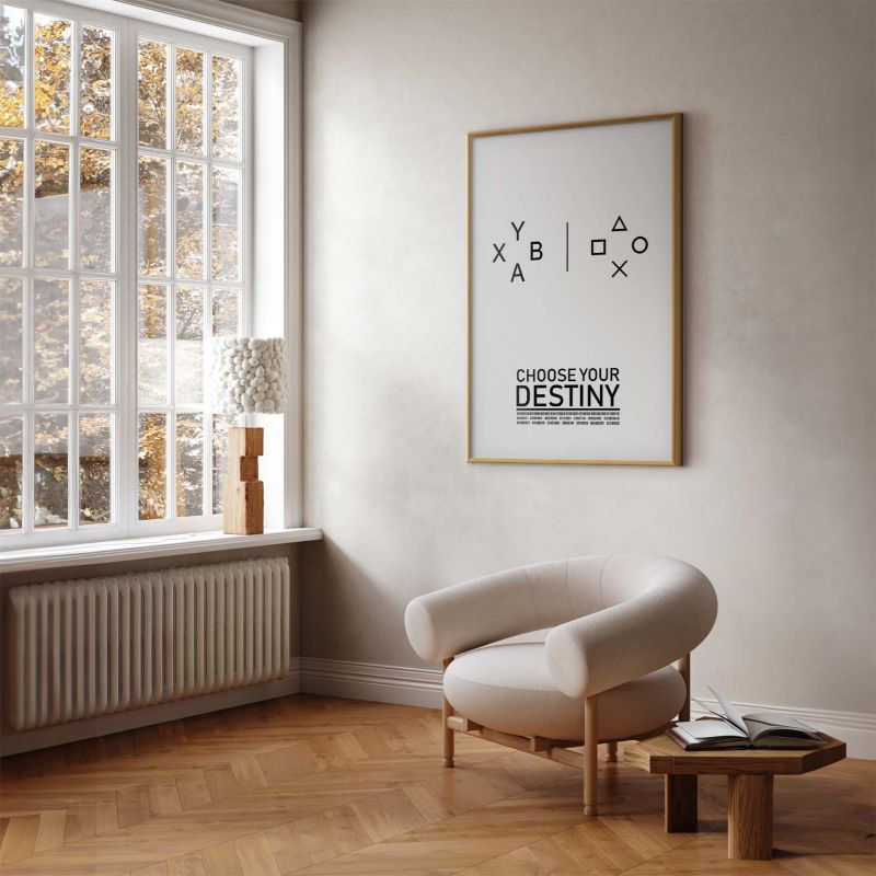 Artgeist plakat Choose your destiny 40 x 60 cm med guldramme, 1 stk