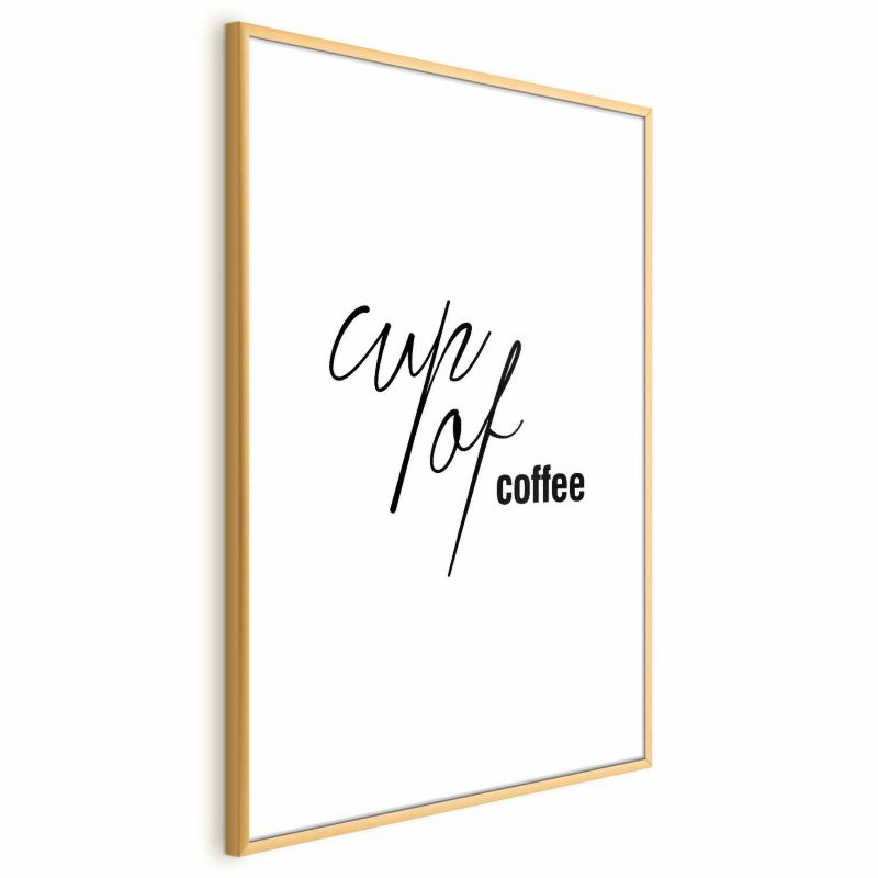 Artgeist Coffee plakat 29,7x42 cm med guldramme, 1 stk