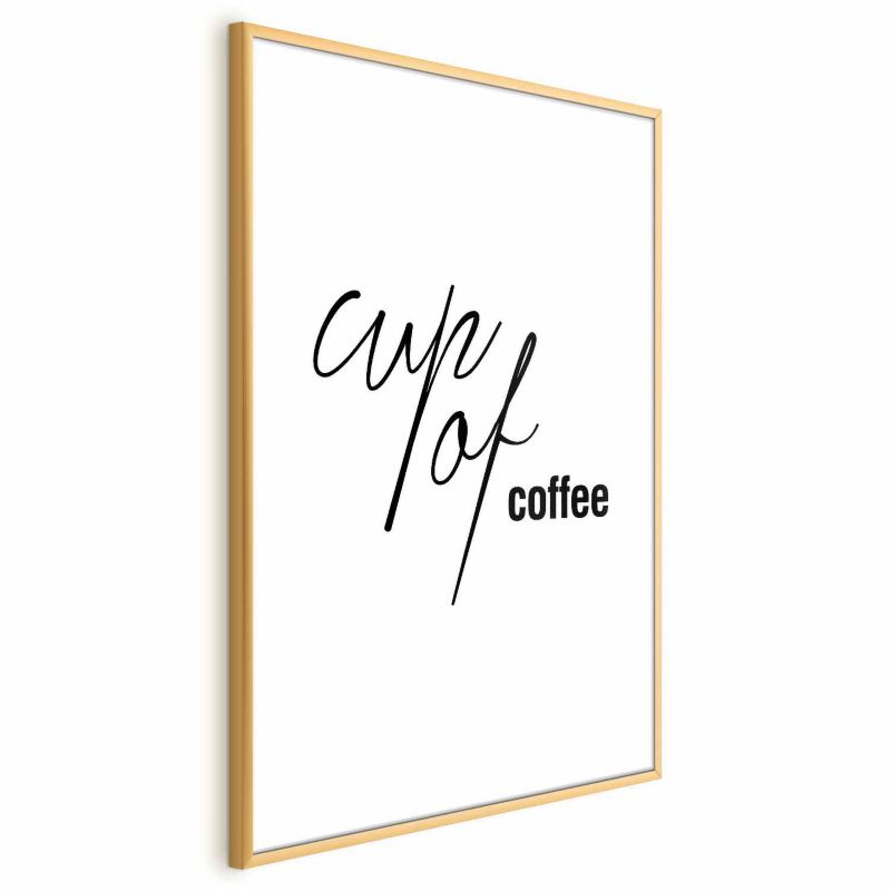 Artgeist Coffee plakat 60 x 90 cm med guldramme, 1 stk