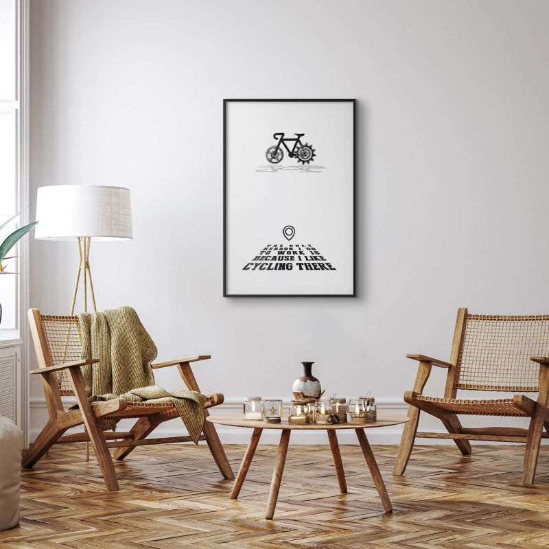 Artgeist Cycling plakat 21x30 cm med sort ramme, 1 stk