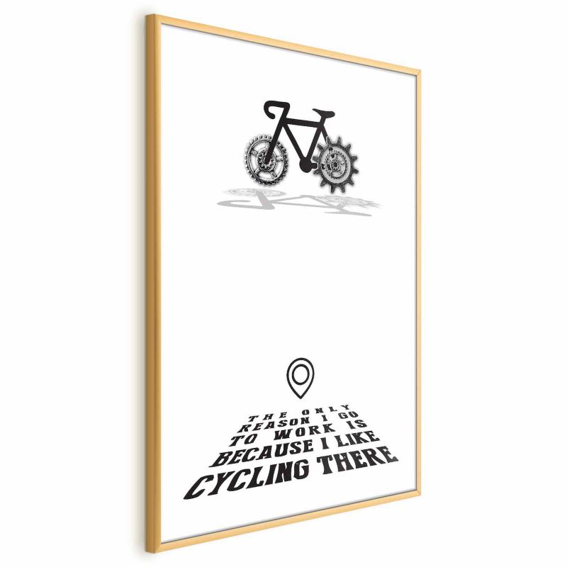 Artgeist Cycling plakat 21 x 30 cm med guldramme, 1 stk