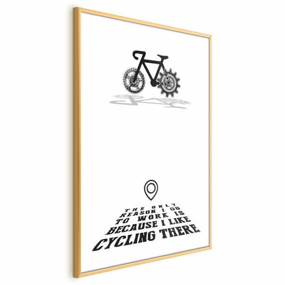 Artgeist Cycling plakat 21 x 30 cm med guldramme, 1 stk