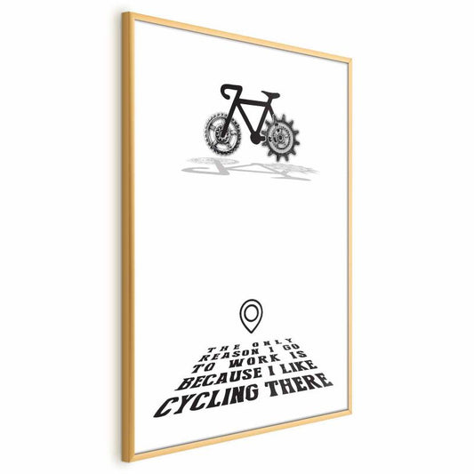 Artgeist Cycling plakat 21 x 30 cm med guldramme, 1 stk