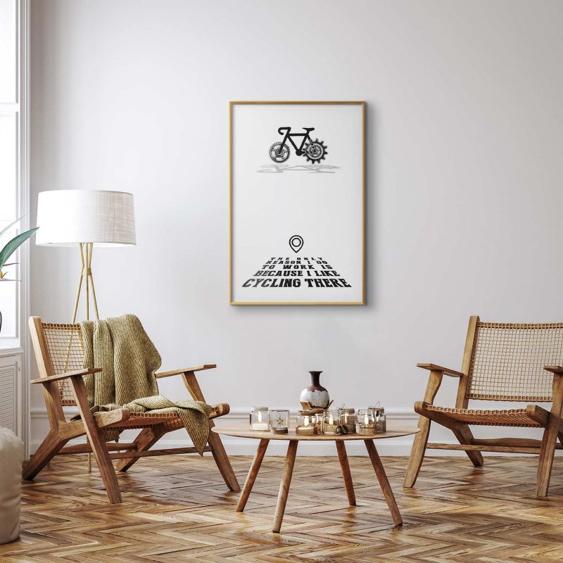 Artgeist Cycling plakat 21 x 30 cm med guldramme, 1 stk